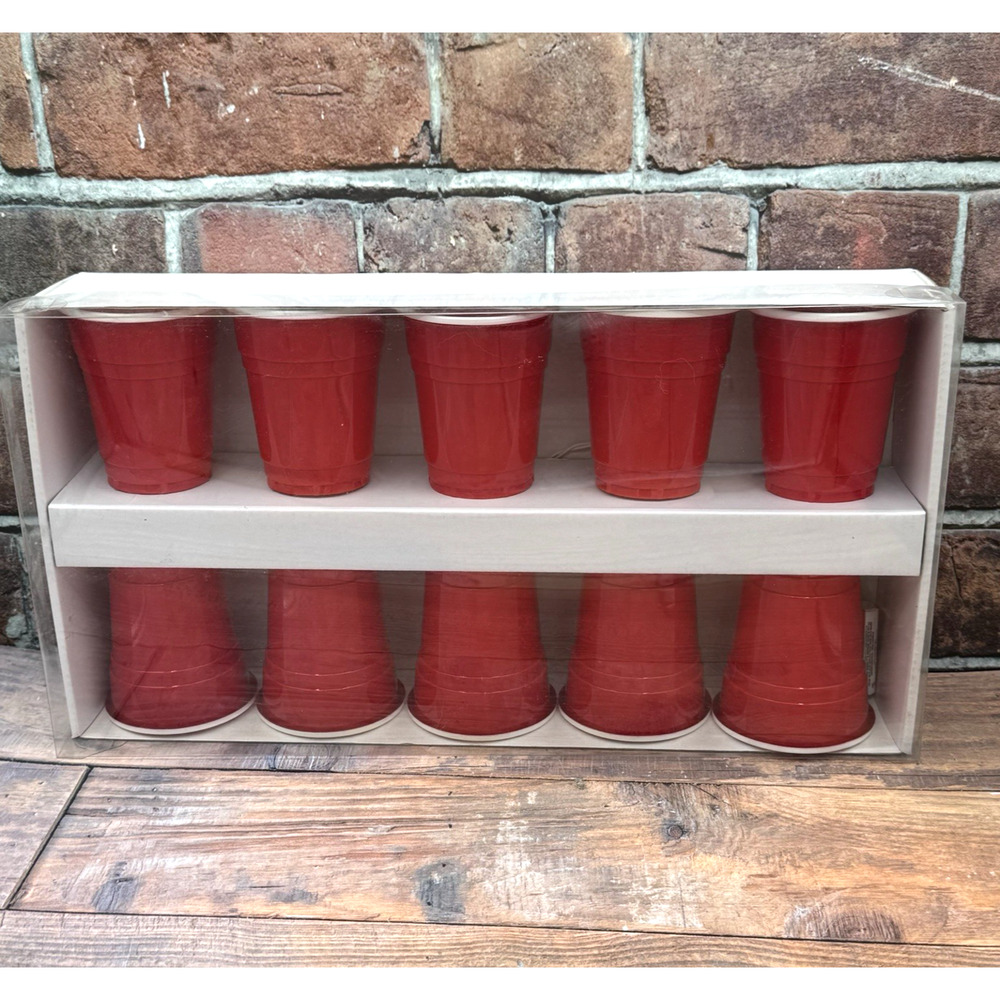 Red Party Cup String Lights Set of 10 8.5 ft Battery Operated Party Novelty